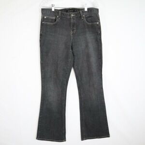 Calvin Klein Jeans Womens 10 Flare 5-Pocket Stretch Flex Denim Gray